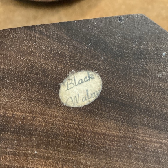 Set/5 Dark Candle Holders 3 Dark Walnut Stacking, 2 Hand Turned Candles decor - Picture 15 of 16